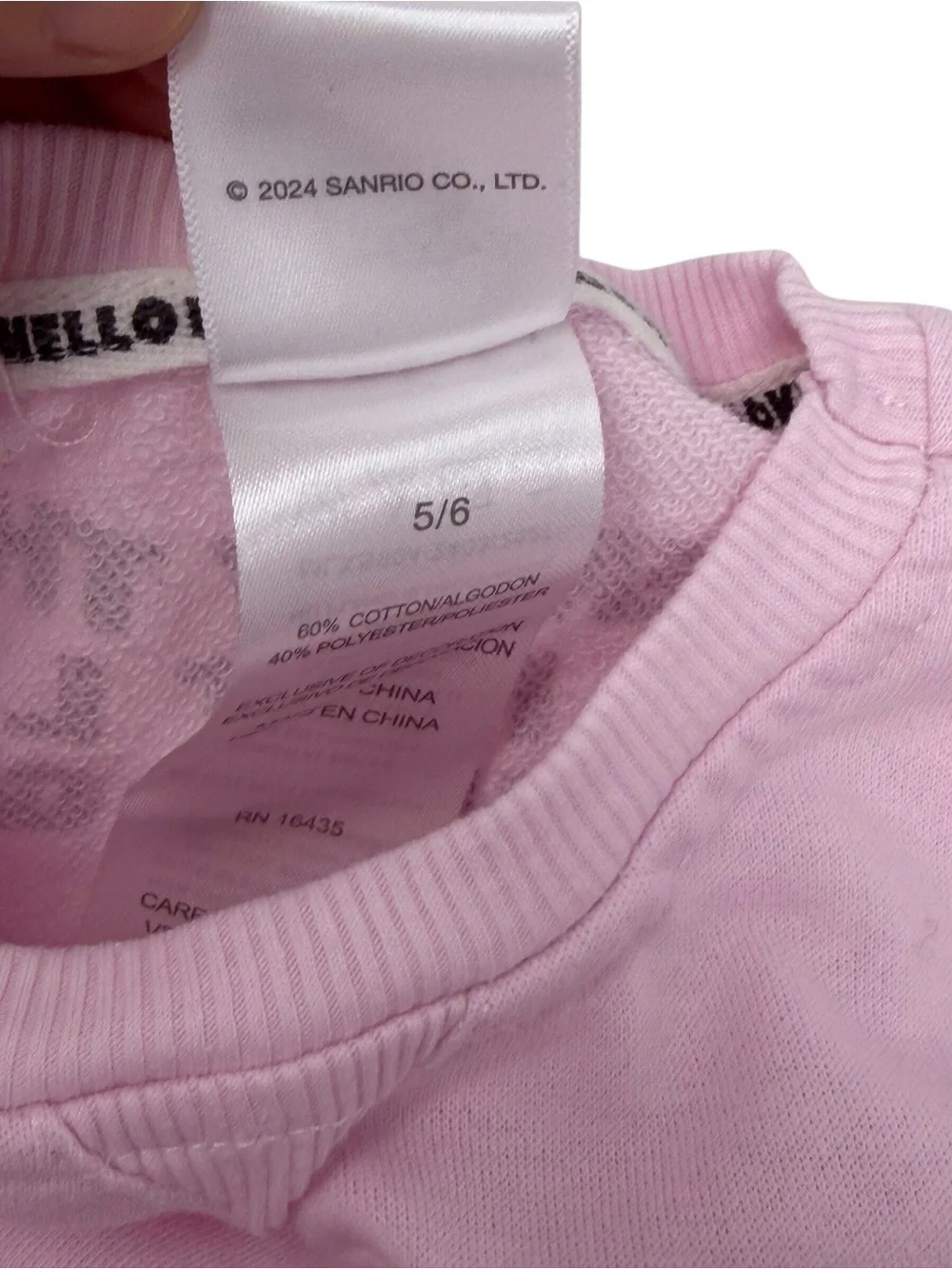 Enjoy the little things Hello Kitty Girls' Pink Graphic Sweatshirt size 5/6